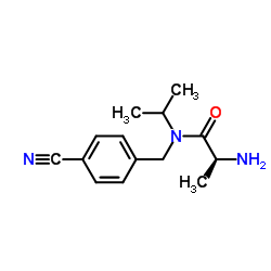 N-(4-Cyanobenzyl)-N-isopropyl-L-alaninamide结构式