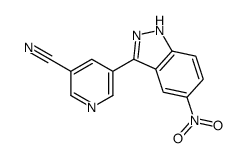 5-(5-nitro-1H-indazol-3-yl)pyridine-3-carbonitrile Structure