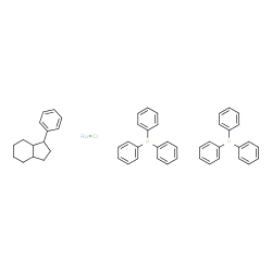 氯(1-苯基茚基)双(三苯基膦)钌(II)结构式