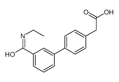 {4-[3-(Ethylcarbamoyl)phenyl]phenyl}acetic acid结构式