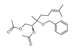 (2S,3R)-3-Benzyloxy-1,2-diacetoxy-3,7-dimethyl-6-octene Structure