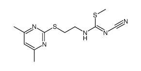 N-Cyano-S-methyl-N'-<2-(4,6-dimethylpyrimidin-2-yl)thioethyl>isothioharnstoff Structure