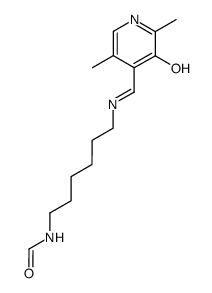 (N-<6-(formylamino)hexyl>-3-hydroxy-2,5-dimethylpyridin-4-yl)methylideneamine结构式