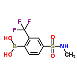 [4-(Methylsulfamoyl)-2-(trifluoromethyl)phenyl]boronic acid结构式