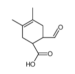 3-Cyclohexene-1-carboxylic acid, 6-formyl-3,4-dimethyl-, cis- (8CI) Structure