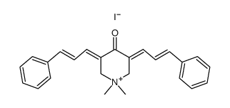 1,1-Dimethyl-4-oxo-3,5-bis(3-phenyl-2-propenylidene)piperidinium iodid e结构式