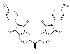 2-(4-aminophenyl)-5-[2-(4-aminophenyl)-1,3-dioxoisoindole-5-carbonyl]isoindole-1,3-dione Structure