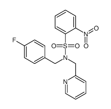 N-(4-fluorobenzyl)-2-nitro-N-(pyridin-2-ylmethyl)benzenesulfonamide结构式