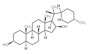 Pregnane-3,16-diol,20-[(2R,5S)-5-methyl-2-piperidinyl]-, (3b,5a,16b,20S)- (9CI)结构式