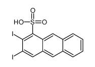 2,3-diiodoanthracene-1-sulfonic acid Structure
