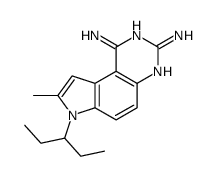 8-methyl-7-pentan-3-ylpyrrolo[3,2-f]quinazoline-1,3-diamine结构式