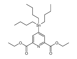 diethyl 4-(tributylstannyl)pyridine-2,6-dicarboxylate结构式