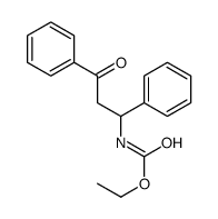 ethyl N-(3-oxo-1,3-diphenylpropyl)carbamate结构式