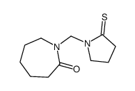 2H-Azepin-2-one,hexahydro-1-[(2-thioxo-1-pyrrolidinyl)methyl]- structure