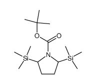 tert-butyl 2,5-bis(trimethylsilyl)pyrrolidine-1-carboxylate结构式