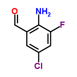 2-Amino-5-chloro-3-fluorobenzaldehyde结构式