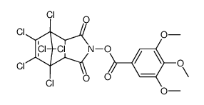 4,7-Methano-1H-isoindole-1,3(2H)-dione, 4,5,6,7,8,8-hexachloro-3a,4,7,7a-tetrahydro-2-[(3,4,5-triMethoxybenzoyl)oxy]-结构式