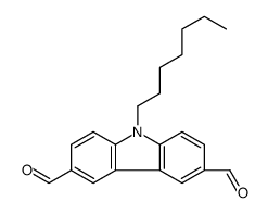 9-heptylcarbazole-3,6-dicarbaldehyde结构式