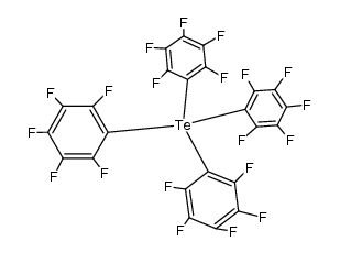 tetrakis(pentafluorophenyl)tellurium(IV) Structure