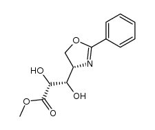 (2R,3S)-methyl 2,3-dihydroxy-3-((S)-2-phenyl-4,5-dihydrooxazol-4-yl)propanoate结构式