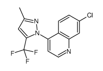 7-chloro-4-[3-methyl-5-(trifluoromethyl)pyrazol-1-yl]quinoline Structure