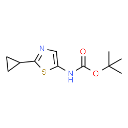 (2-环丙基噻唑-5-基)氨基甲酸叔丁酯结构式