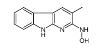 N-(3-methyl-9H-pyrido[2,3-b]indol-2-yl)hydroxylamine结构式