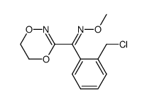 (ortho-chloromethylphenyl) (5,6-dihydro-[1,4,2]dioxazin-3-yl)methanone O-methyl oxime Structure