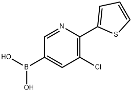 5-Chloro-6-(2-thienyl)pyridine-3-boronic acid结构式