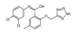 N-(3,4-Dichlorophenyl)-5-methyl-2-(2H-tetrazol-5-ylmethoxy)benzam ide Structure