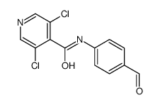 3,5-dichloro-N-(4-formylphenyl)pyridine-4-carboxamide结构式