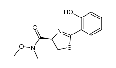 (4R)-2-(2-hydroxyphenyl)-4,5-dihydrothiazole-4-carboxylic acid N-methoxy-N-methylamide结构式