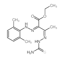 Butanoic acid,3-[2-(aminothioxomethyl)hydrazinylidene]-2-[2-(2,6-dimethylphenyl)hydrazinylidene]-,ethyl ester结构式