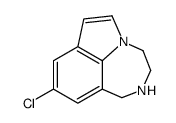 9-chloro-1,2,3,4-tetrahydro-[1,4]diazepino[6,7,1-hi]indole结构式