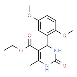 Ethyl 4-(2,5-dimethoxyphenyl)-6-methyl-2-oxo-1,2,3,4-tetrahydro-5-pyrimidinecarboxylate结构式