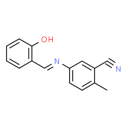 5-([(2-HYDROXYPHENYL)METHYLENE]AMINO)-2-METHYLBENZENECARBONITRILE Structure