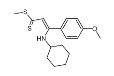 3-Cyclohexylamino-3-p-methoxyphenylpropen-methyldithioat Structure