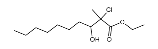 ethyl 2-chloro-3-hydroxy-2-methyldecanoate结构式