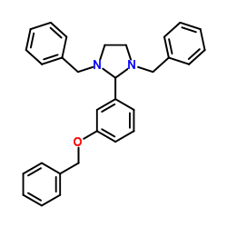 1,3-Dibenzyl-2-[3-(benzyloxy)phenyl]imidazolidine结构式