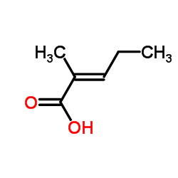 2-Methyl-2-pentenoic acid Structure