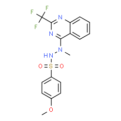 4-Methoxy-N'-methyl-N'-[2-(trifluoromethyl)-4-quinazolinyl]benzenesulfonohydrazide Structure