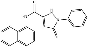N-(1-Naphtyl)-4,5-dihydro-5-oxo-1-phenyl-1H-1,2,4-triazole-3-carboxamide结构式