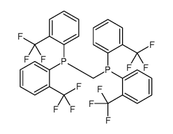 bis[2-(trifluoromethyl)phenyl]phosphanylmethyl-bis[2-(trifluoromethyl)phenyl]phosphane Structure