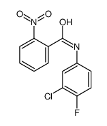 N-(3-chloro-4-fluorophenyl)-2-nitrobenzamide Structure