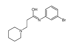 N-(3-bromophenyl)-3-piperidin-1-ylpropanamide Structure