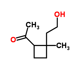 Ethanone, 1-[2-(2-hydroxyethyl)-2-methylcyclobutyl]- (9CI) Structure