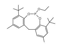 ethyl (2,2'-methylene-bis-4-methyl-6-tert-butylphenyl) phosphite Structure