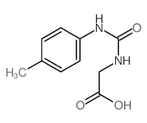 2-[(4-methylphenyl)carbamoylamino]acetic acid structure