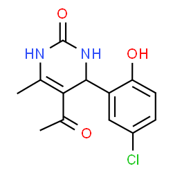 2(1H)-Pyrimidinone,5-acetyl-4-(5-chloro-2-hydroxyphenyl)-3,4-dihydro-6-methyl-(9CI)结构式