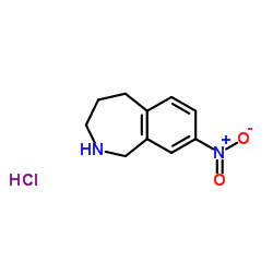 8-Nitro-2,3,4,5-tetrahydro-1H-2-benzazepine hydrochloride (1:1)结构式